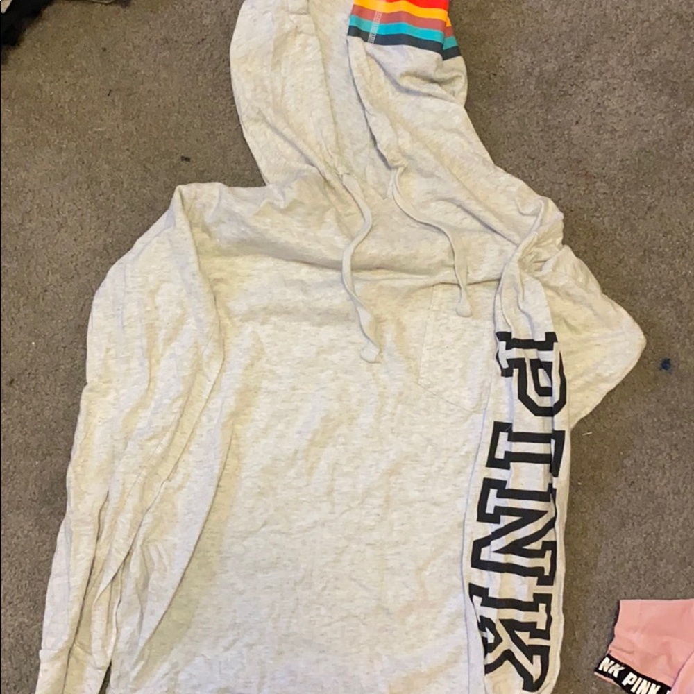PINK shirt with hoodie